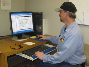 A computerized system allows EMCS to monitor and control conditions in 131 buildings across campus.